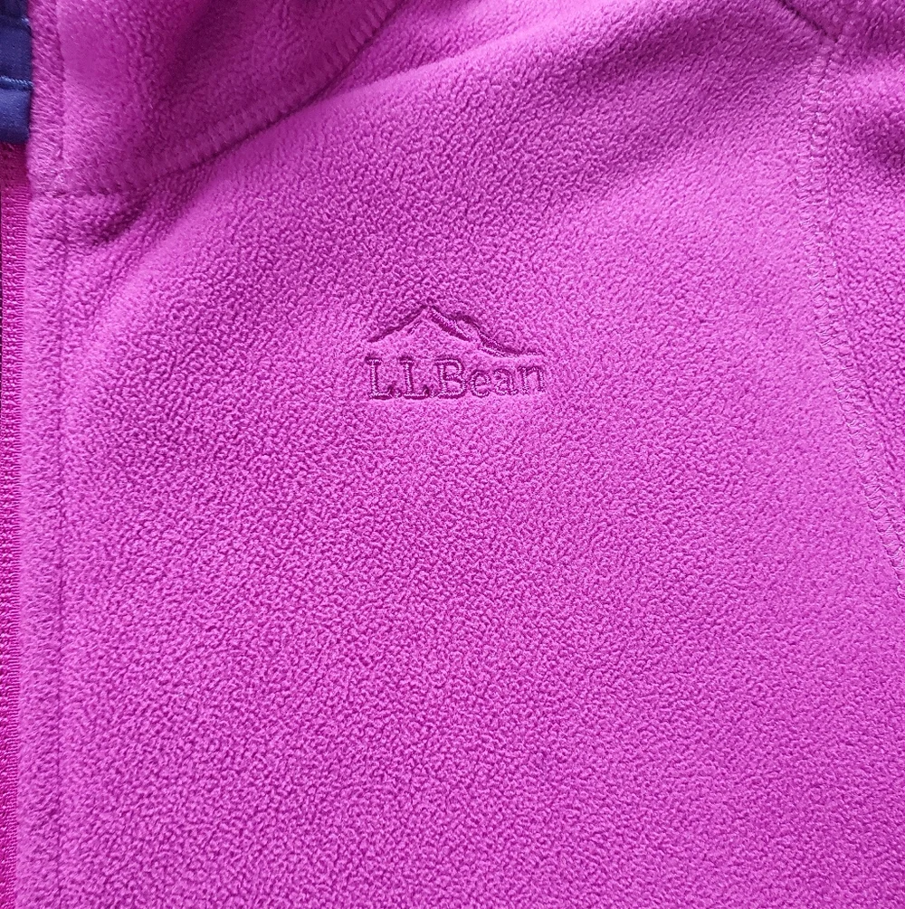L.L. Bean Discovery Full-Zip Magenta Fleece Jacket Size 10-12